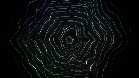 fondo de línea de círculo de neón colorido