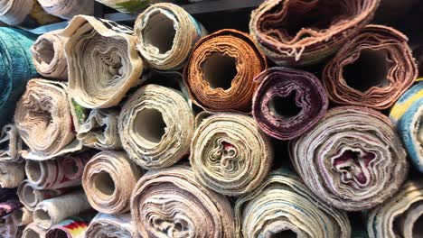 rolls of fabric