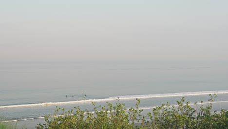 scenic viewpoint over beach in bali from hotel rooftop