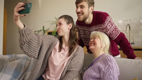 Family Taking a Selfie Together