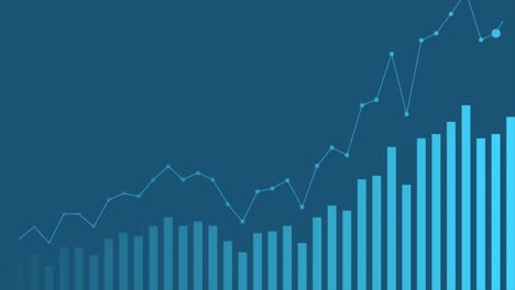 abstract growing financial graph chart motion background