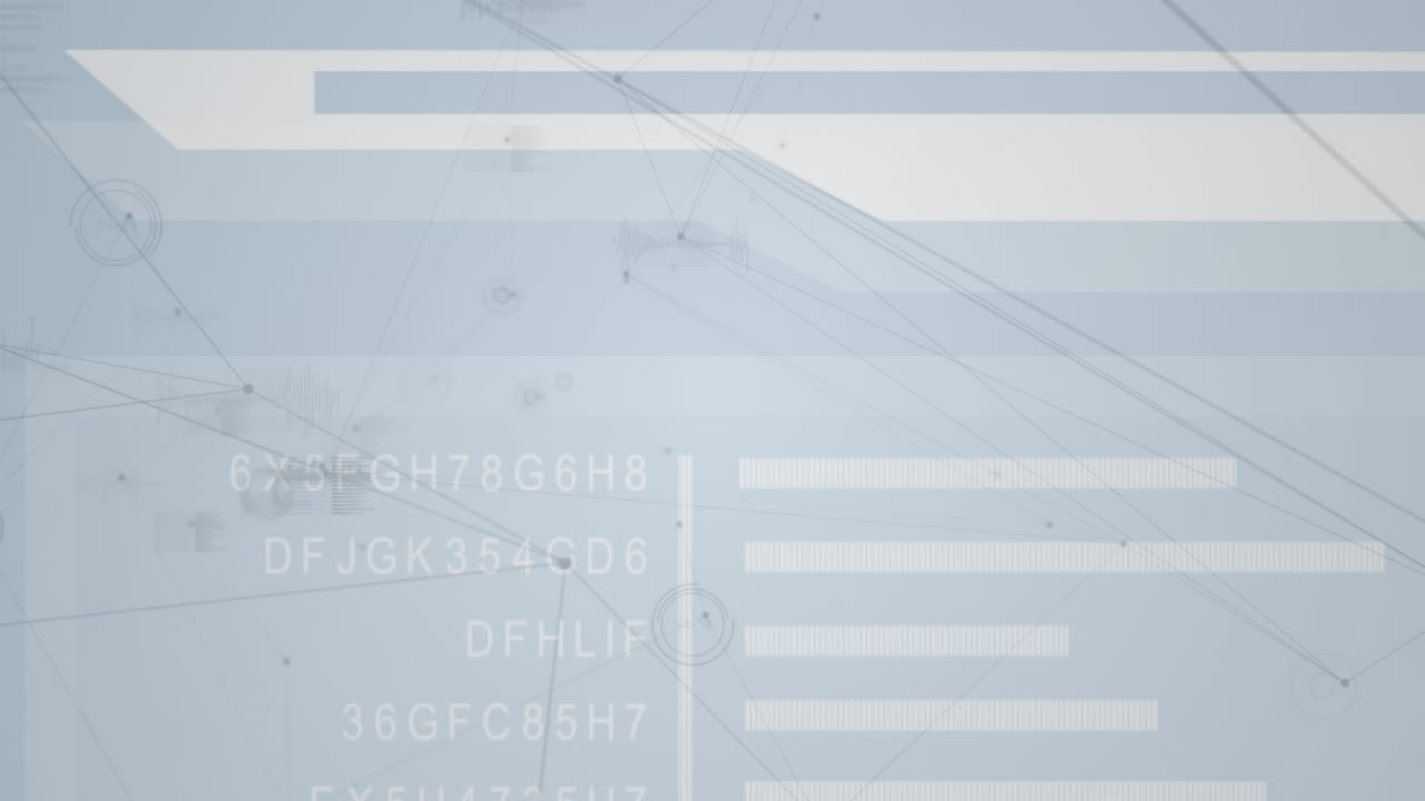 Animation of network of connections over data processing
