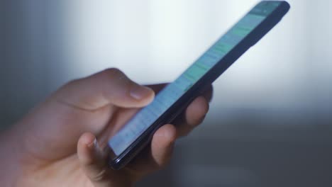 close-up phone and phone keyboard and texting.