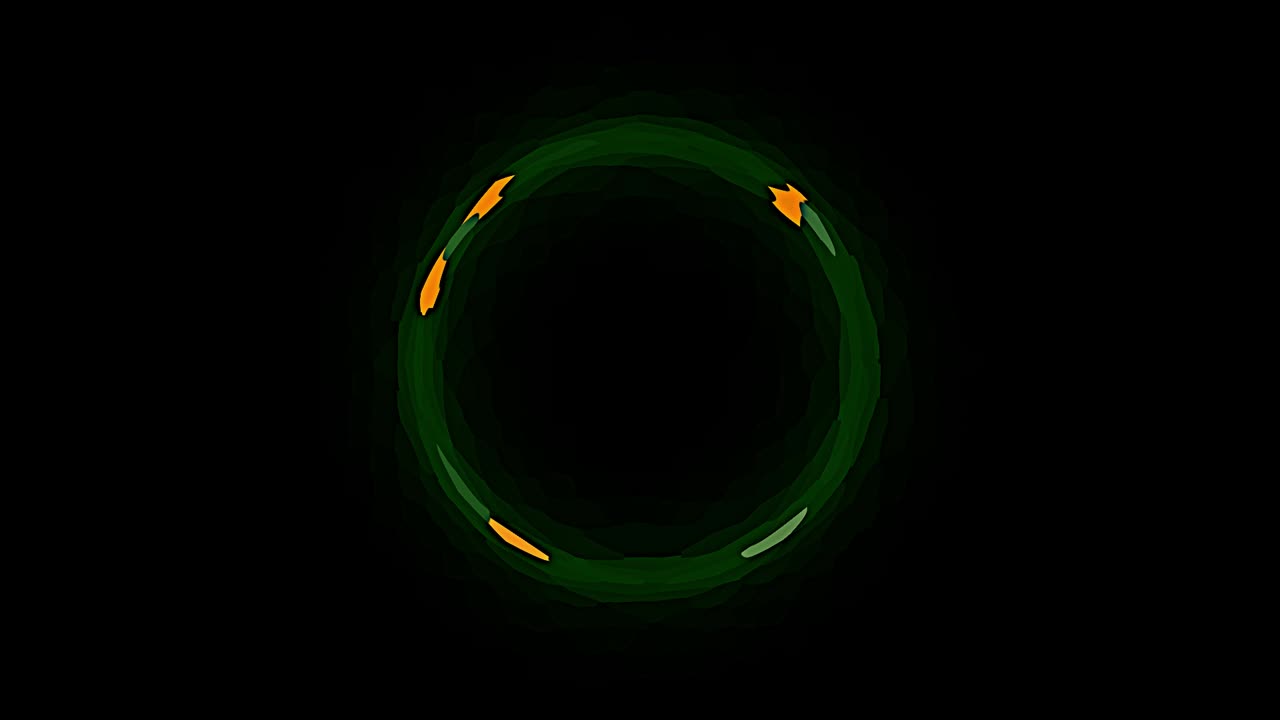 animación de anillo pulsante pintado con fondo negro