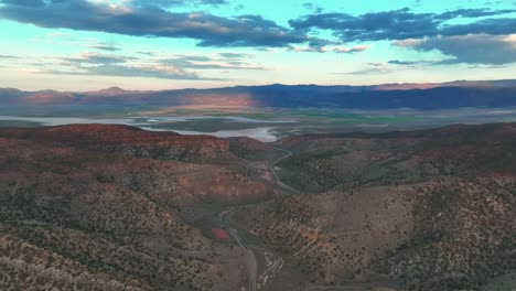 landscape of parowan gap in utah - aerial drone shot