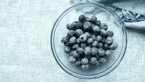 top view of fresh berry fruit in a bowl on table ,