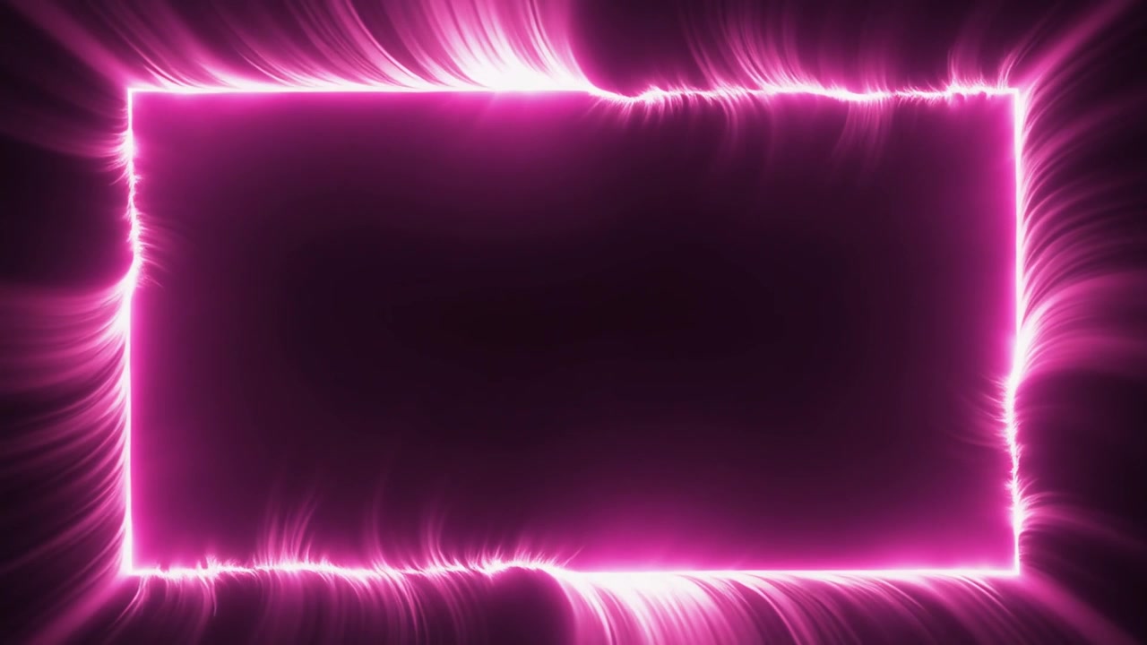 Glowing Pink Energy Frame with Abstract Light Effects