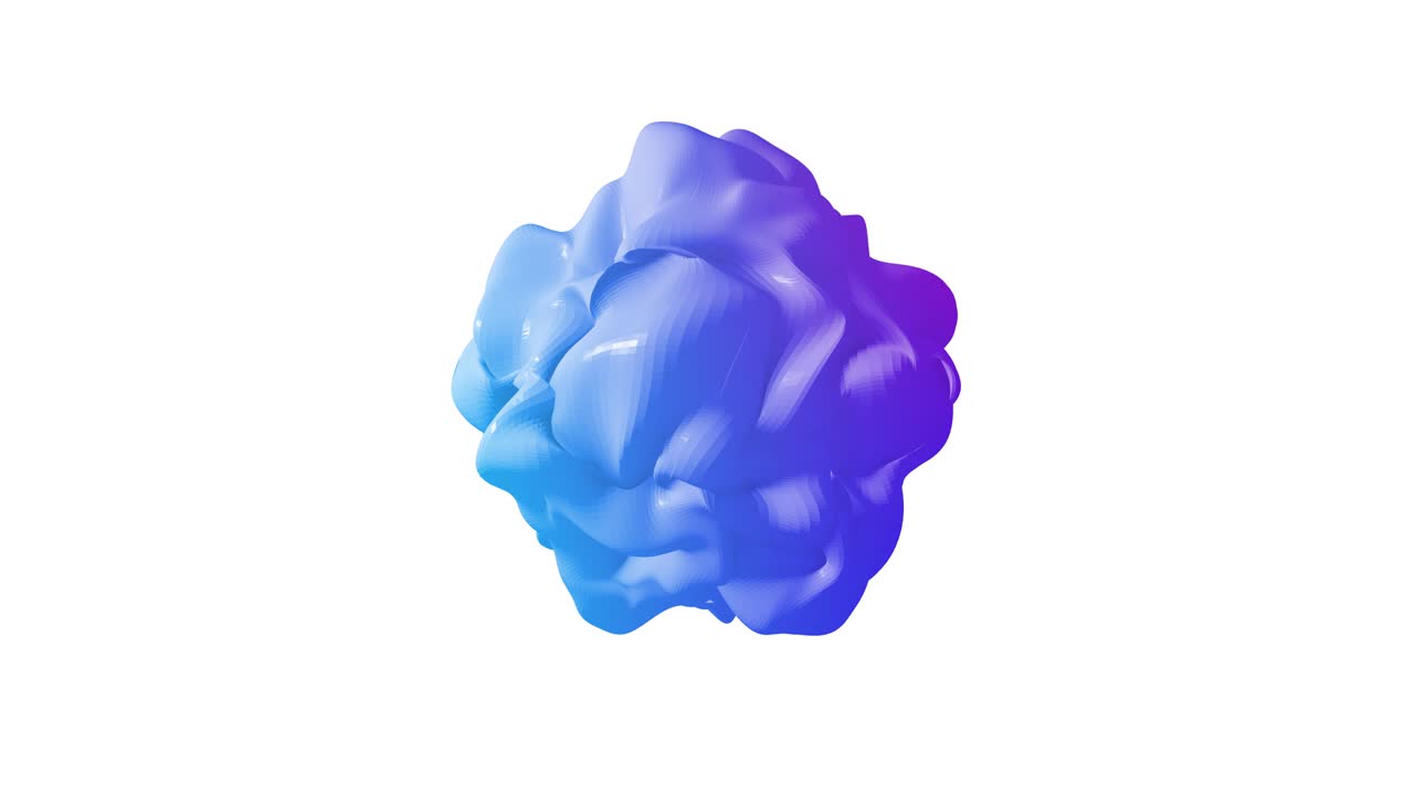 abstracto púrpura azul forma líquida 3d transformándose en distorsiones fractales