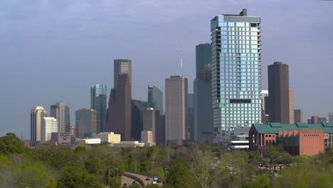 Vista-De-Drones-Del-área-Del-Centro-De-Houston