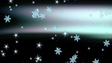 animación de nieve cayendo sobre un fondo negro
