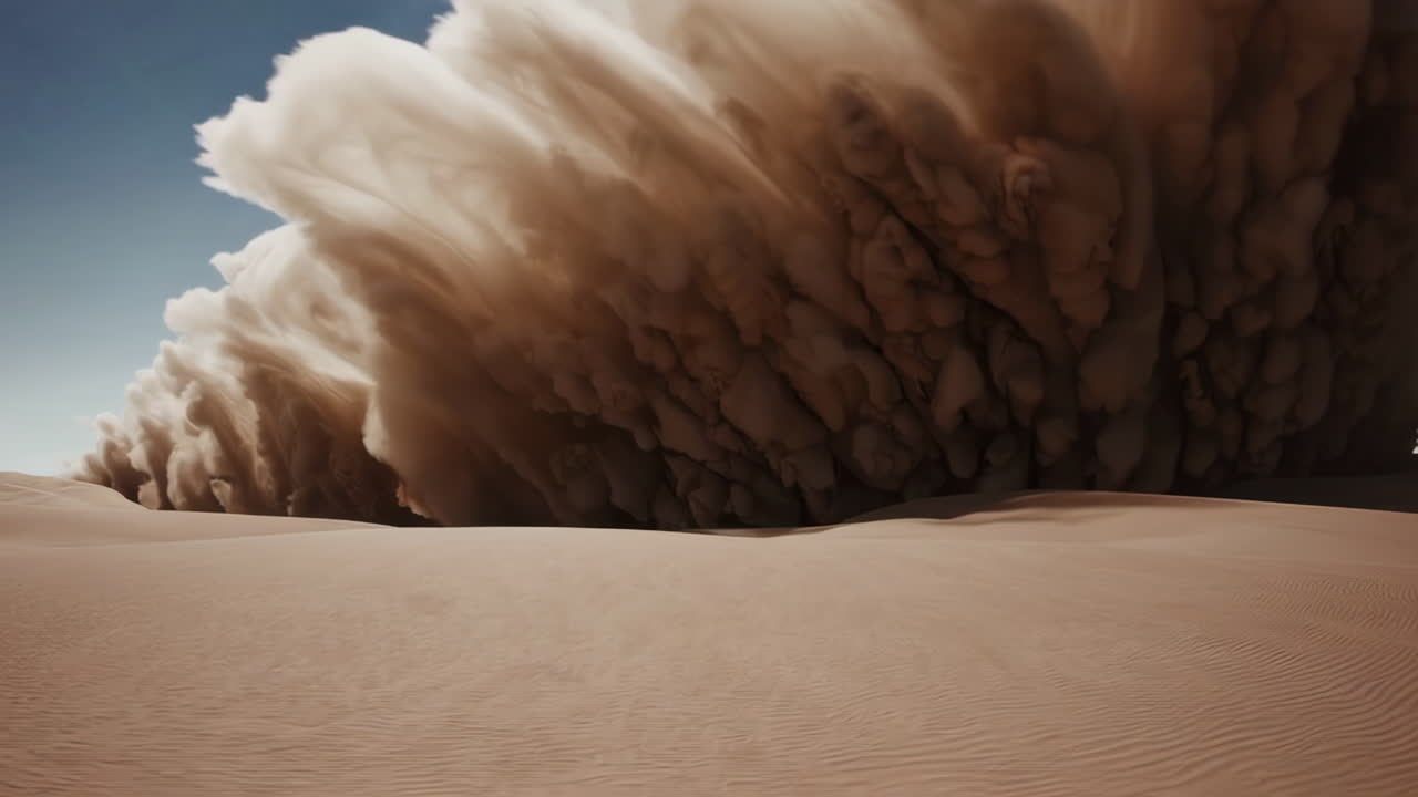 사막의 모래 폭풍