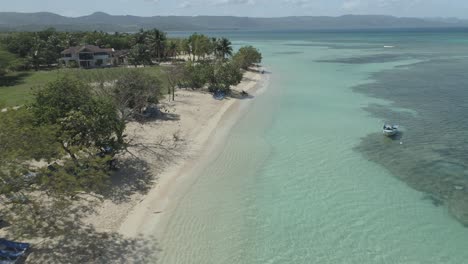 magnificent punta russia beach in aerial view in dominican republic