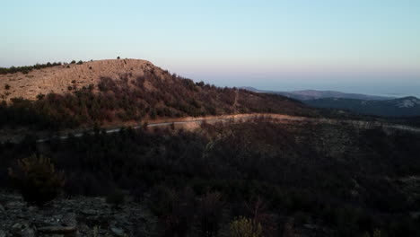 flying next to hill top in thassos greece