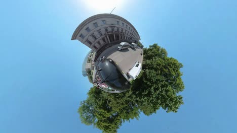 little planet format of munich in germany