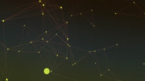 Animation-of-network-of-connections-with-glowing-spots-over-grey-background