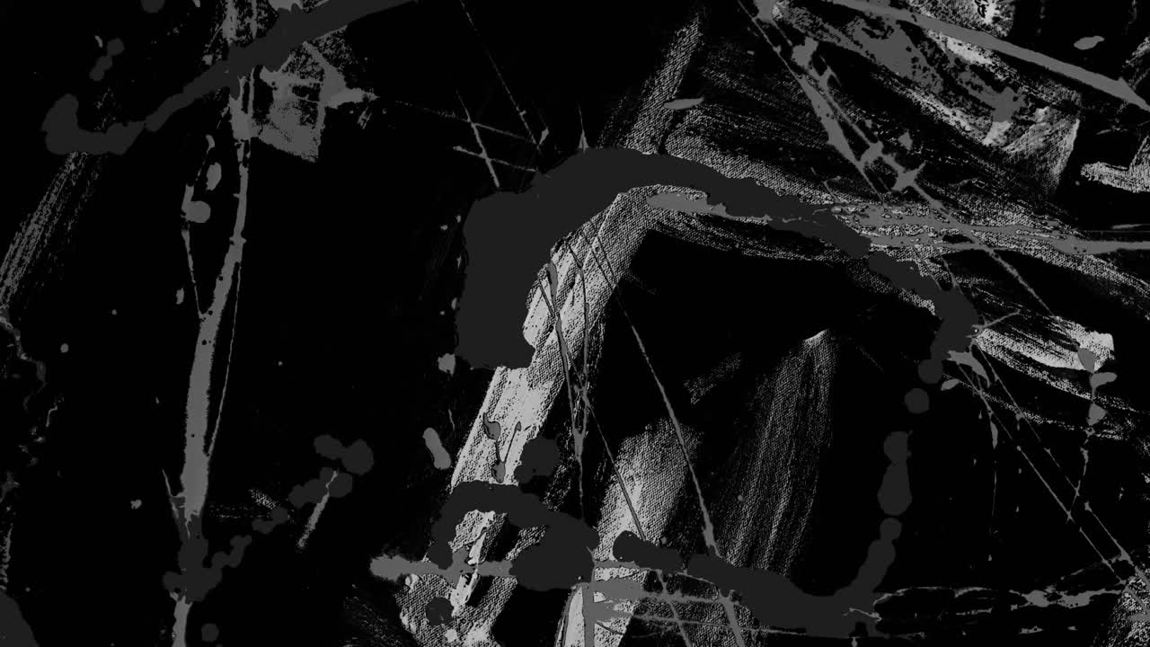 animación de formas negras y grises que se mueven sobre un fondo negro