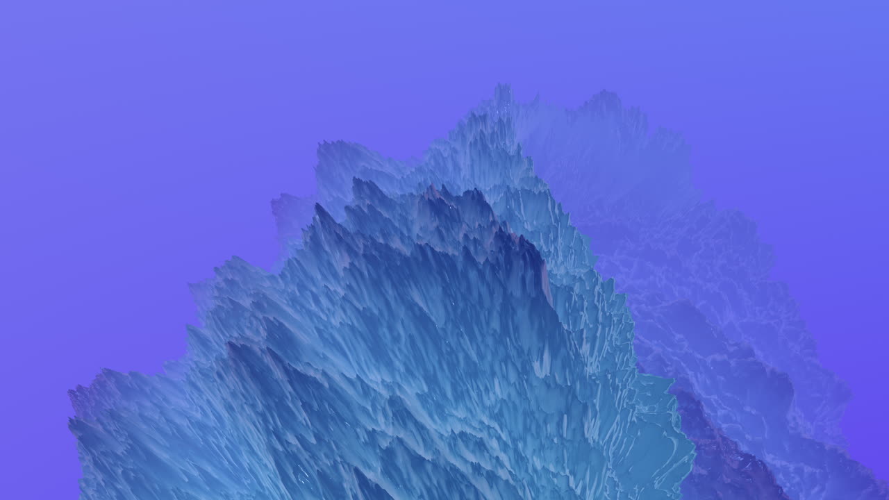 클로즈업 판타지 혼돈 푸른 액체 파동 어두운 공간에서