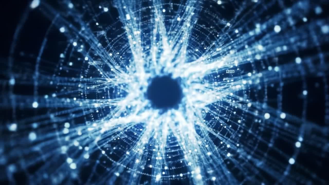 A Stunning Glimpse into the Depths of a Digital Universe, Showcasing Intricate Patterns of Light and Structure that Evoke the Essence of Cosmic Phenomena.