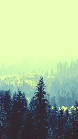 majestic forest landscape bathed in golden sunlight at dawn