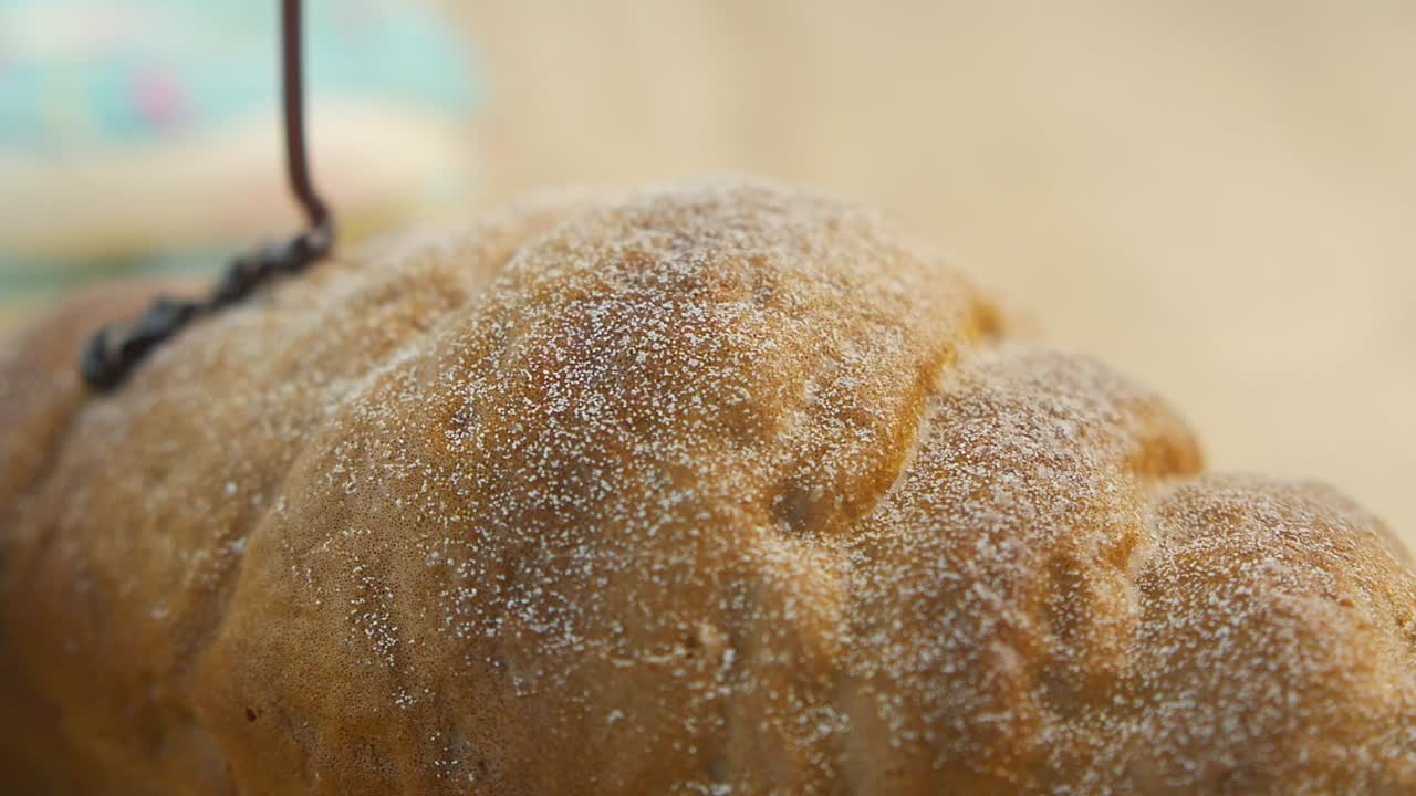 Chocolate Drizzled Croissant