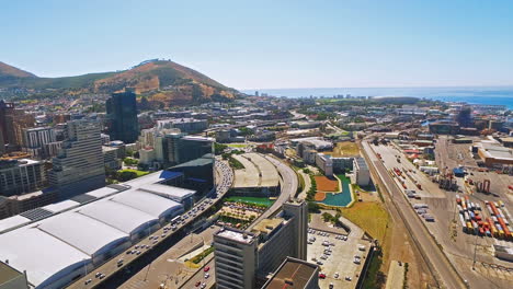 high above the city of cape town