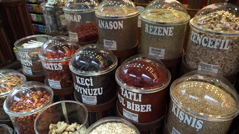 turkish spices for sale at a market stall