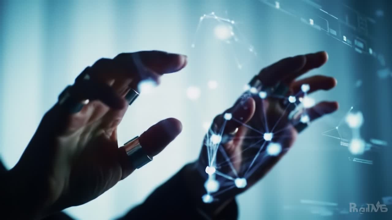 Hands Interacting with a Holographic Interface