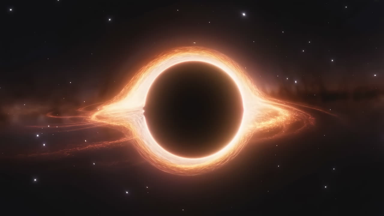 A Black Hole with an Accretion Disk in Space