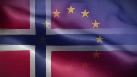 eu norway flag loop background 4k