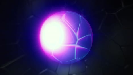 glowing futuristic soccer ball