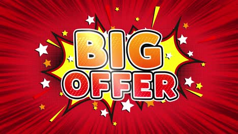 big offer comic style banner
