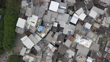 drone footage of rocinha, a favela in rio de janeiro, brazil, one of tha largest favelas in the world