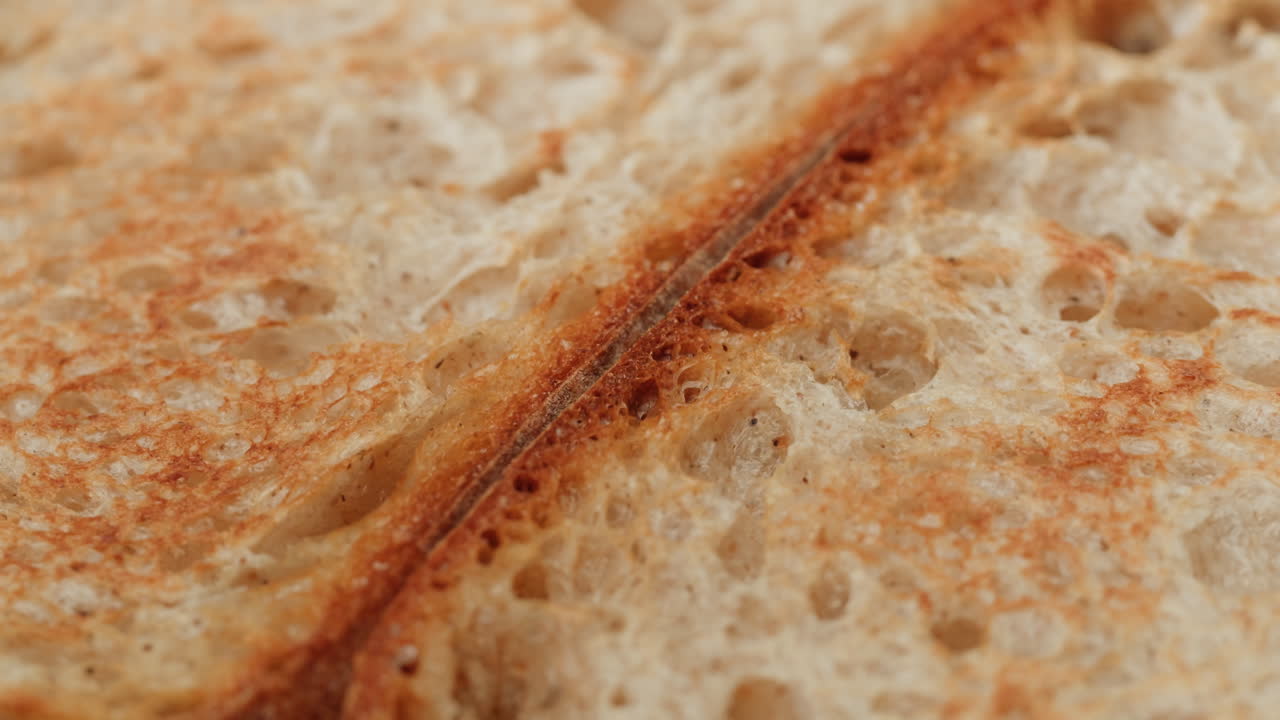 Close-up of Toasted Bread Slices