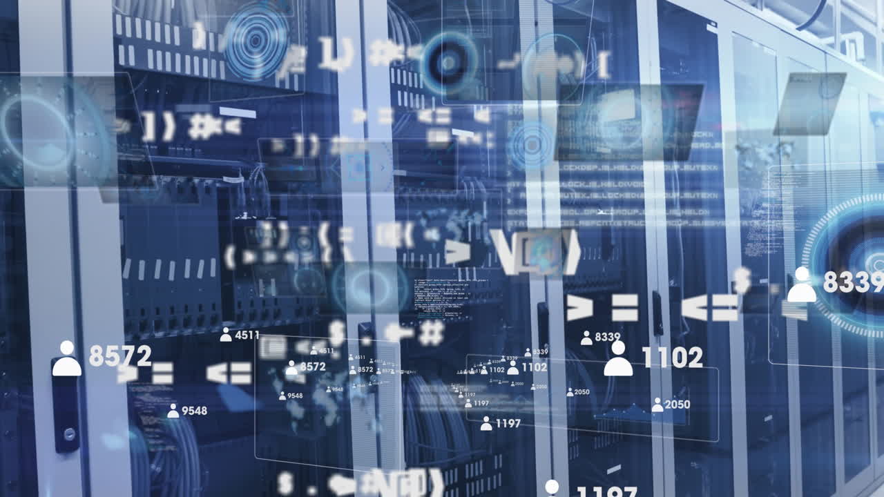 Animation of data processing over computer servers