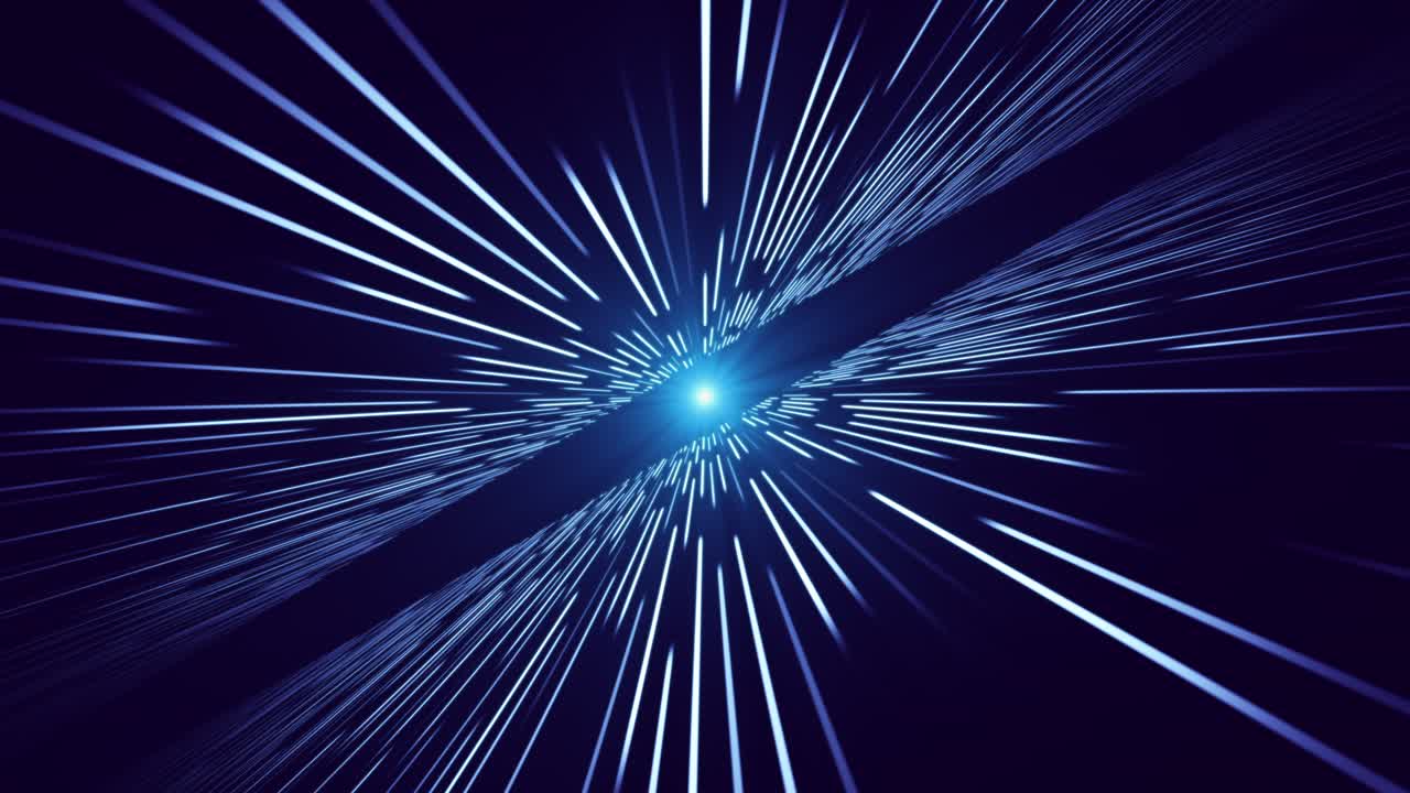 flujo de red de rotación sc-fi azul neón