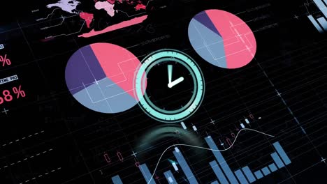 animación del tic-tac del reloj y el procesamiento de datos en pantallas