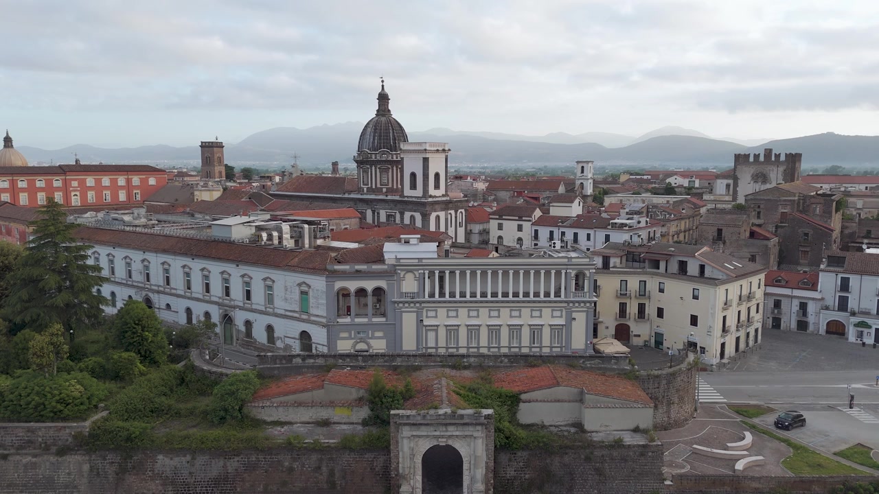 Panorama dell'antica città di Capua a Caserta, Italia