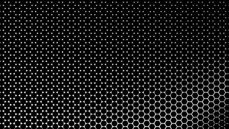 seamless loop minimalist pattern of black background with shapes morphing