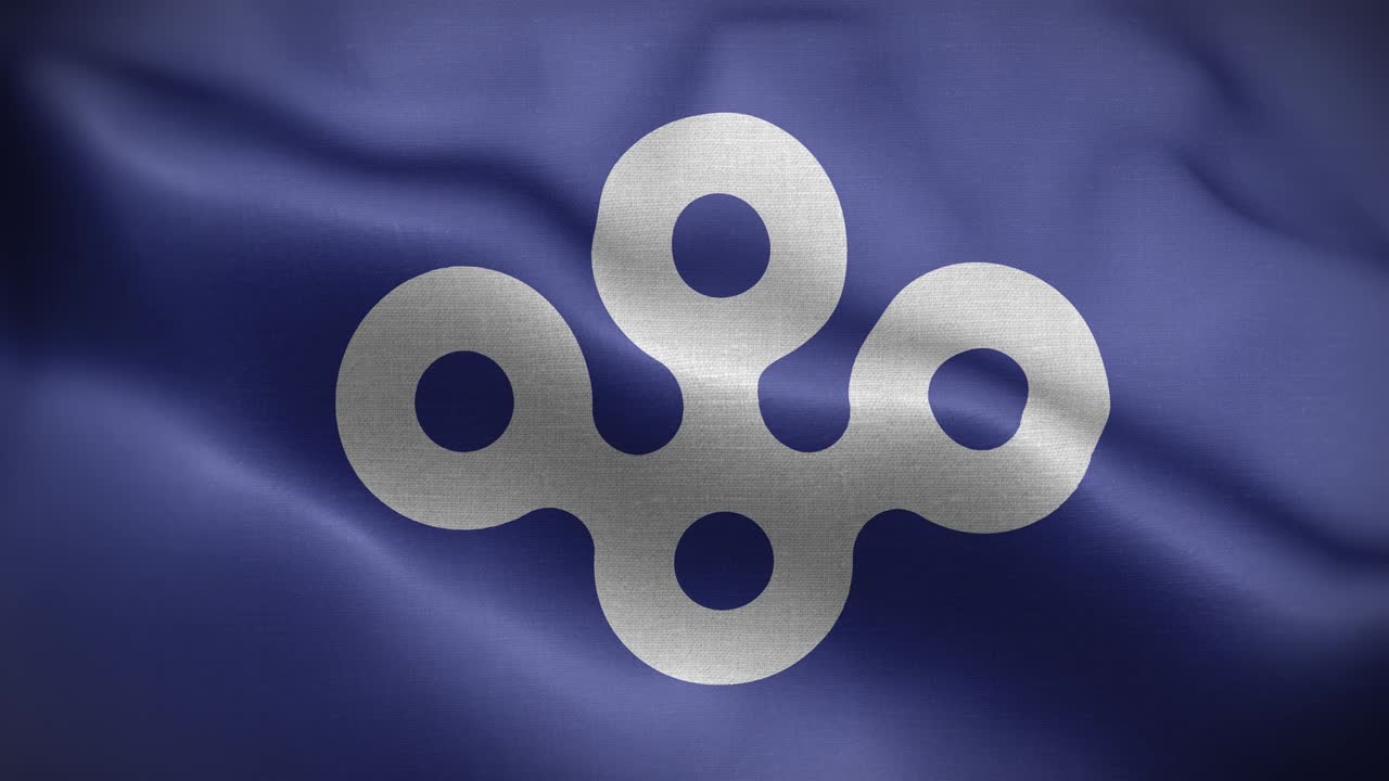 prefectura de osaka japón bandera de bucle de fondo 4k