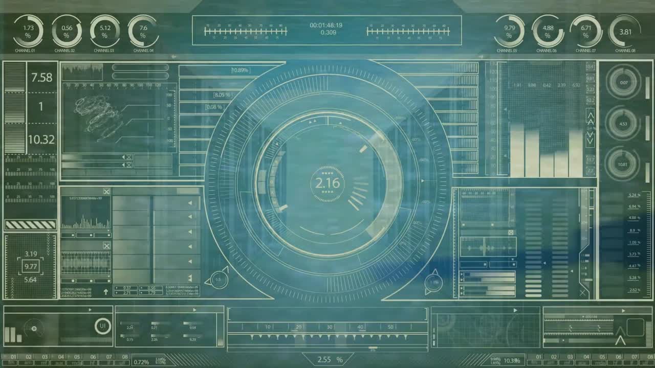 Animation of diverse data processing over legs of caucasian male soccer player