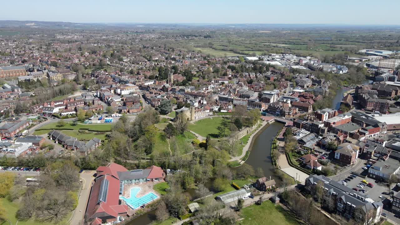 tonbridge kent reino unido punto de vista aéreo 4k