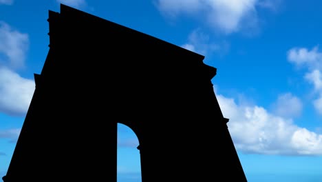 blue sky time-lapse on arc de triomphe