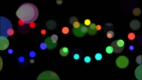 animation of glowing lights and dna strand spinning