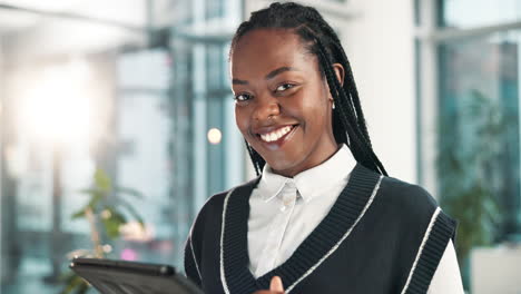 businesswoman using tablet in office