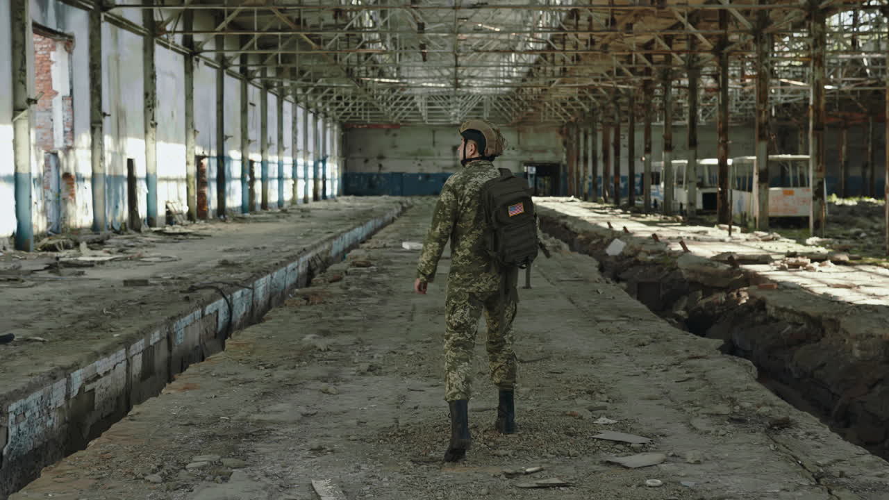 Soldier in Abandoned Factory