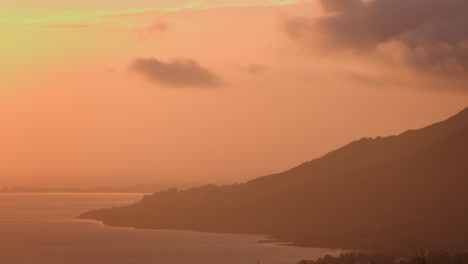 Orange-Sky-Sunrise-over-Warrenpoint-from-Flagstaff-Viewpoint-On-Fathom-Hill-Near-Newry