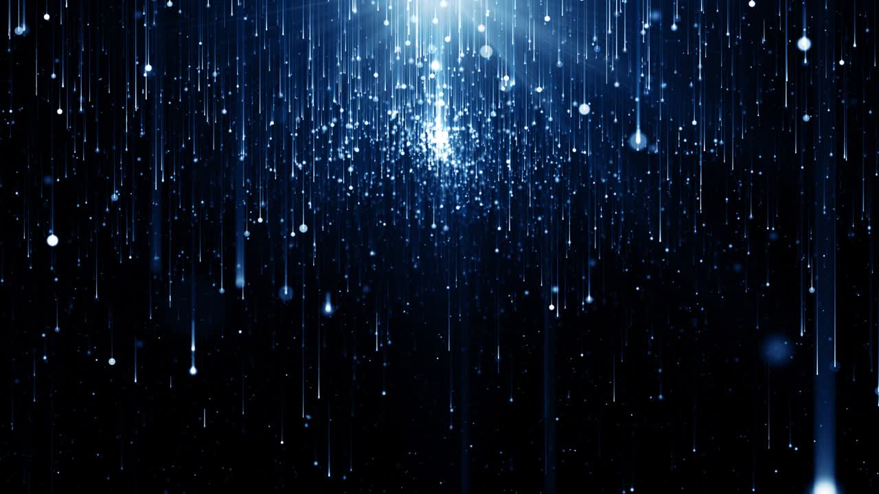 partículas de polvo azul abstracto luz bokeh títulos de movimiento bucle de fondo cinematográfico