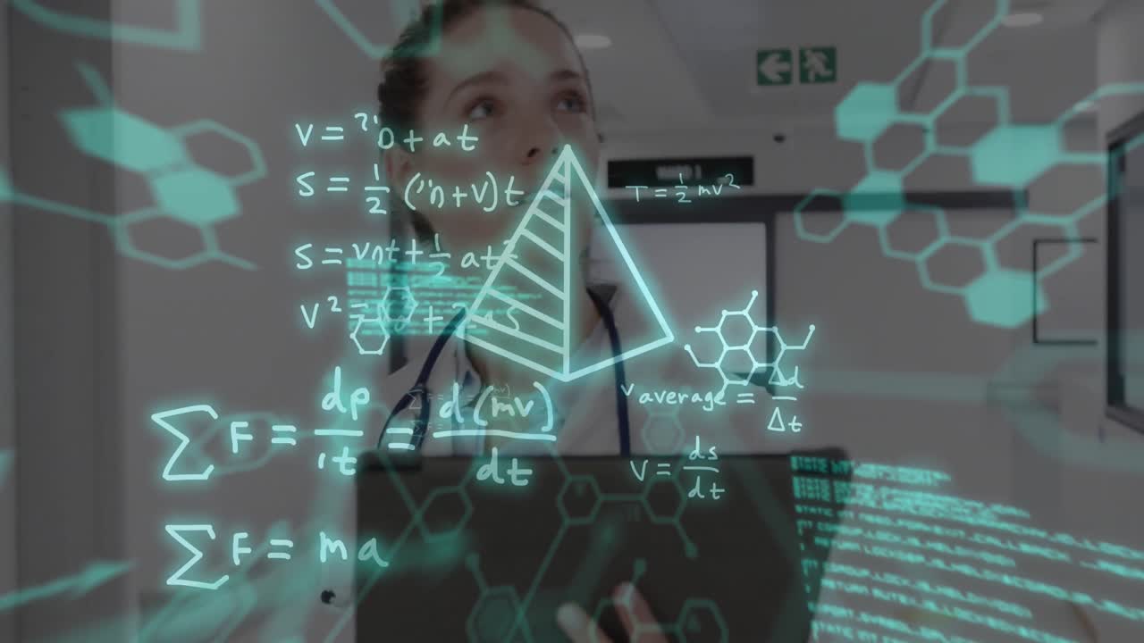 анимация научных данных о кавказской женщине-докторе