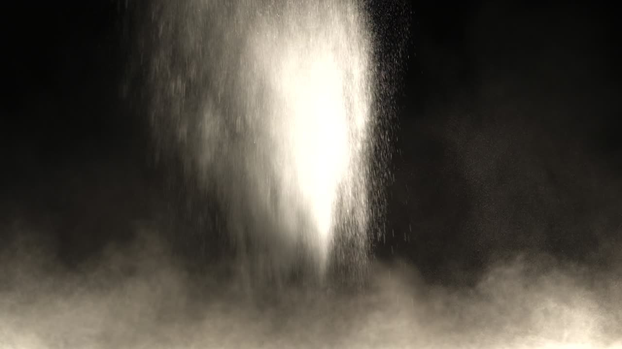 반이는 입자의 폭발적인 파동, 느린 움직임