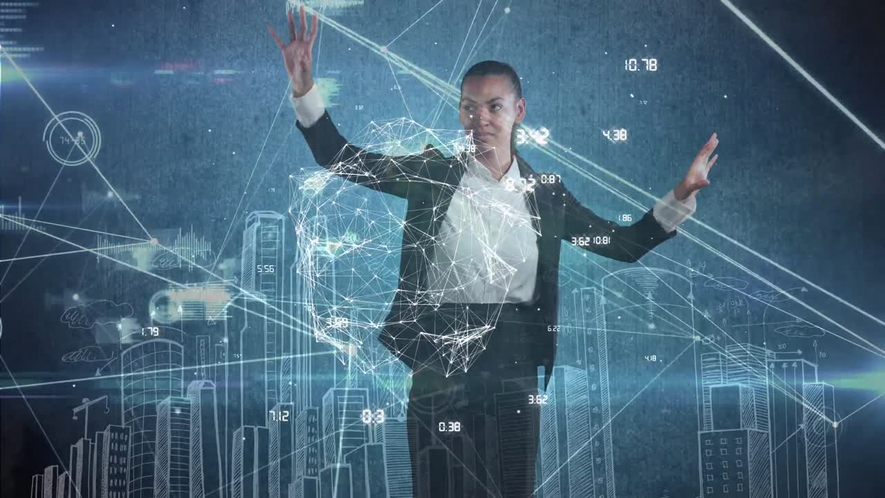 animación de la red de conexiones de mujeres empresarias biraciales.